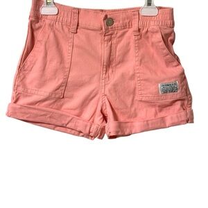 Levi’s Girls Twill Roll Cuff Shorts Pink Size 10